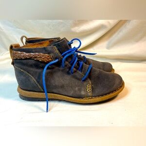 Born Tarkim Blue Lace-Up Ankle Boots womens 9 eu 40.5